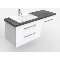 WASCHTISCHKOMBI 145 cm  - Chromfarben/Weiß, MODERN, Holzwerkstoff/Metall (145cm) - Voleo