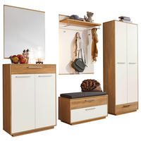 GARDEROBE 6-teilig  in 250/195/40 cm  - Eichefarben/Anthrazit, Design, Glas/Holz (250/195/40cm)