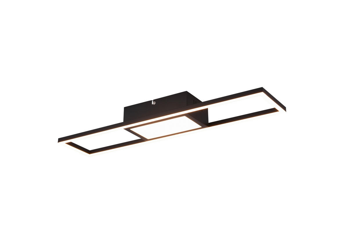 LED-DECKENLEUCHTE     - Schwarz, Design, Metall (60/6/13cm)