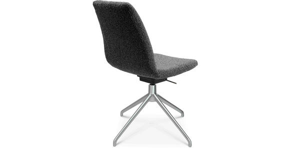STUHL in Aluminium Flachgewebe Metall, Textil - Grau, Design, Textil/Metall (46/81,5-84,5/55cm) - Johann Jakob