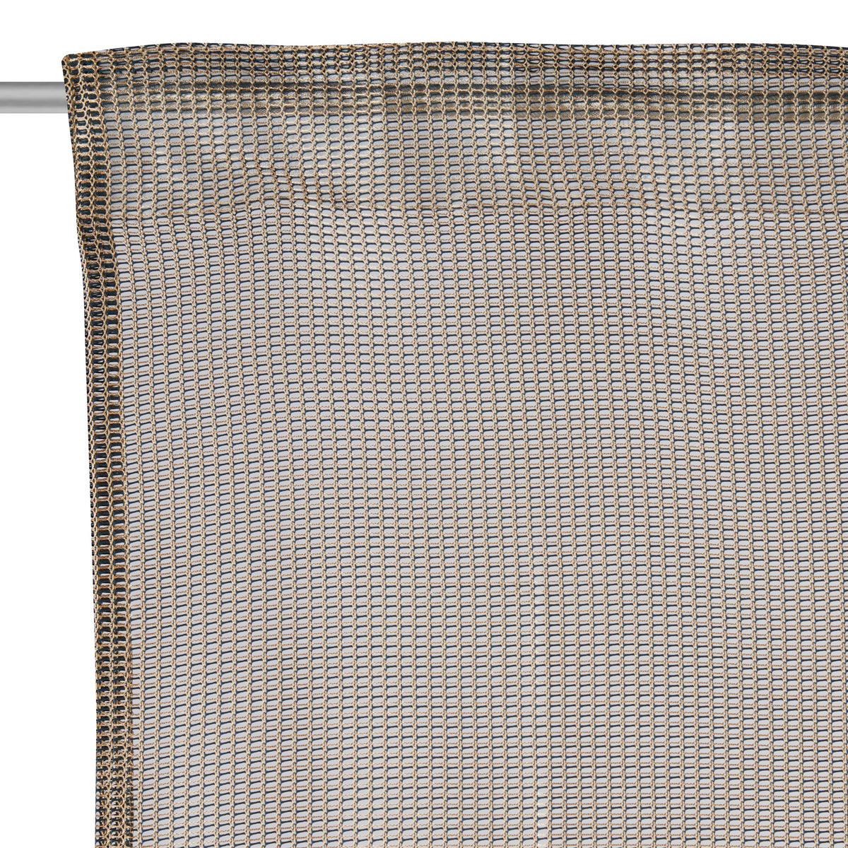 FERTIGVORHANG  transparent  140/245 cm   - Goldfarben/Petrol, Design, Textil (140/245cm) - Dieter Knoll