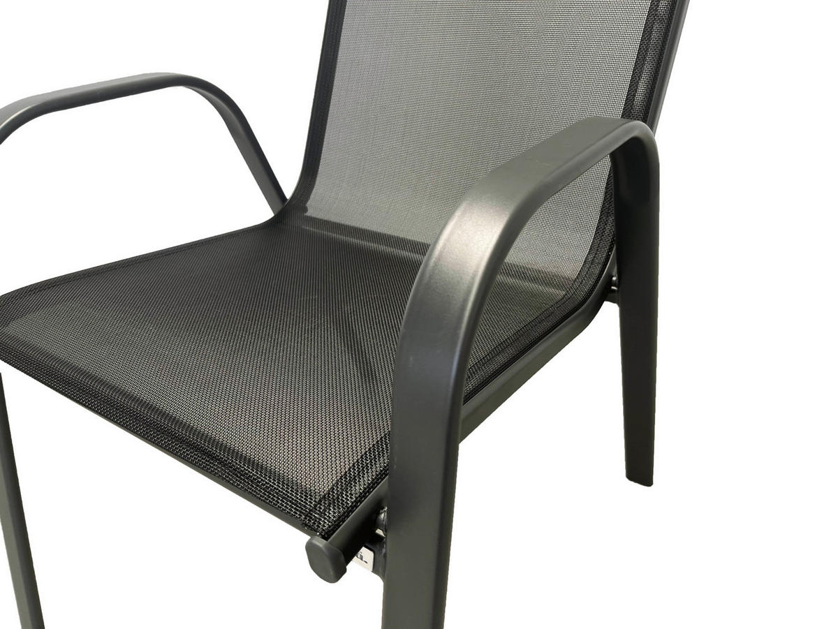 STOLICA SLOŽIVA  antracit, crna  metal, plastika, tekstil      - crna/antracit, Konvencionalno, metal/tekstil (54/93/74cm) - Ambia Garden
