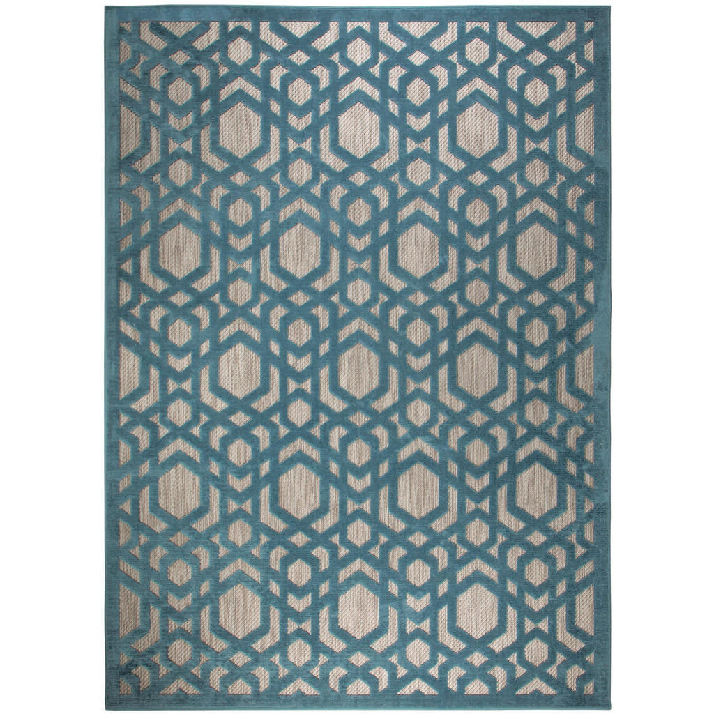 VENKOVNÍ KOBEREC, 80/150 cm, modrá - modrá - textil