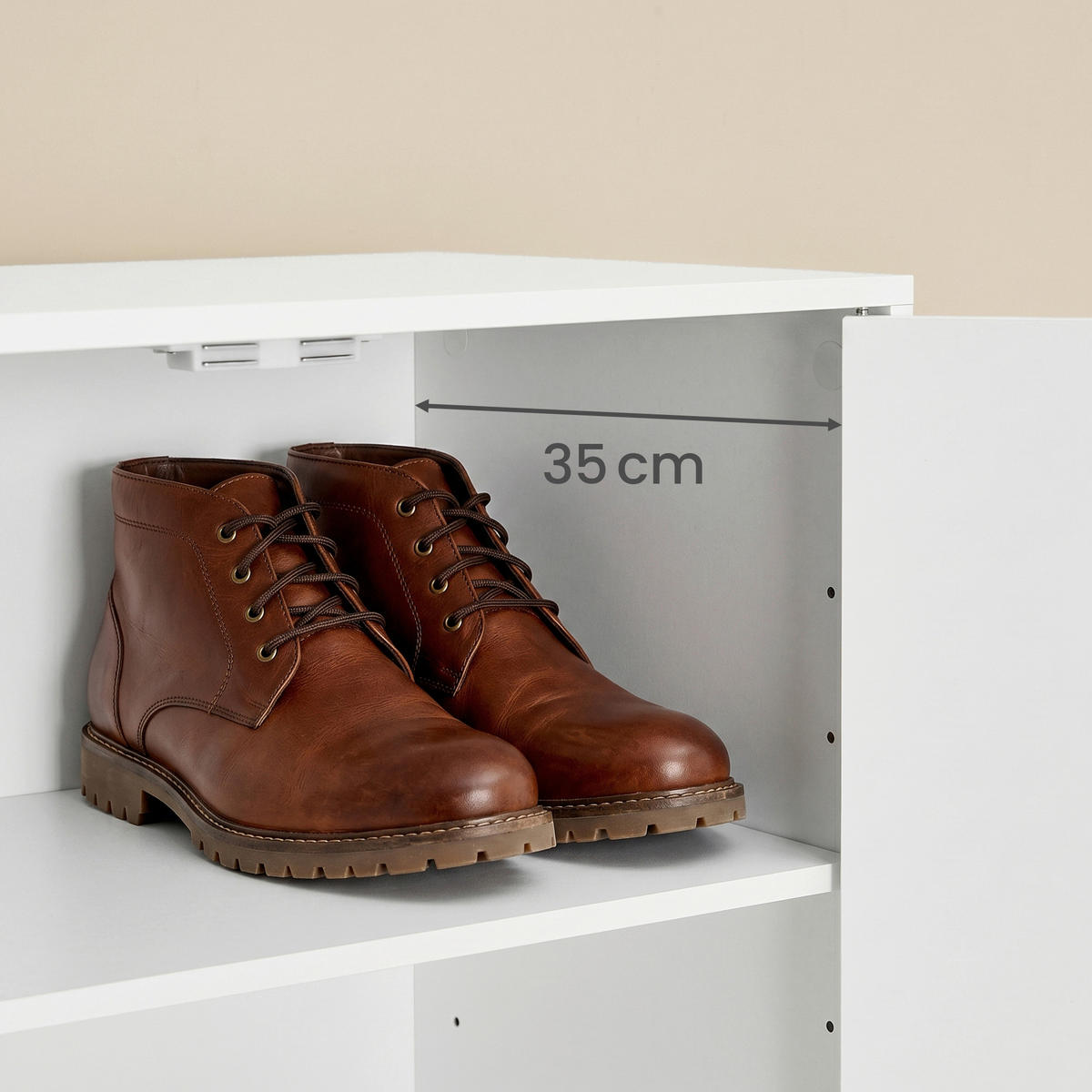 SCHUHSCHRANK Weiß  - Silberfarben/Weiß, Trend, Holzwerkstoff/Kunststoff (60/175/37cm) - Boxxx