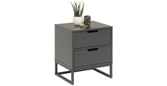 NACHTSCHRANK 47,6/53,1/40 cm  - Anthrazit/Schwarz, Design, Holzwerkstoff/Metall (47,6/53,1/40cm) - Novel