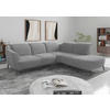 ECKSOFA ZOE E Grau Flachgewebe  - Schwarz/Grau, KONVENTIONELL, Textil/Metall (300/267cm) - Sit & More