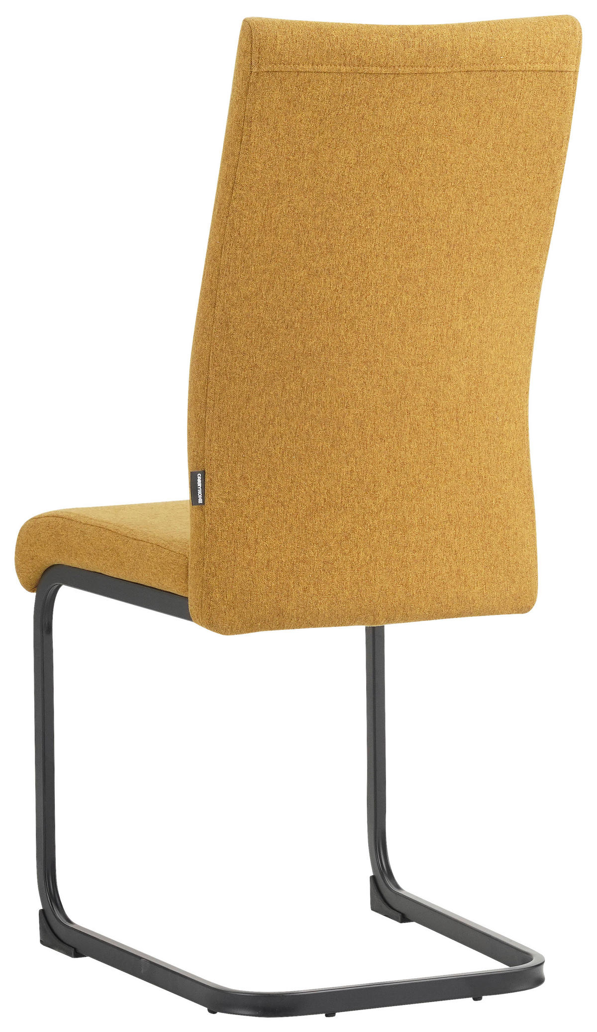 SCHWINGSTUHL  in Eisen Flachgewebe  - Senfgelb/Schwarz, Design, Textil/Metall (44/100/59cm) - Carryhome