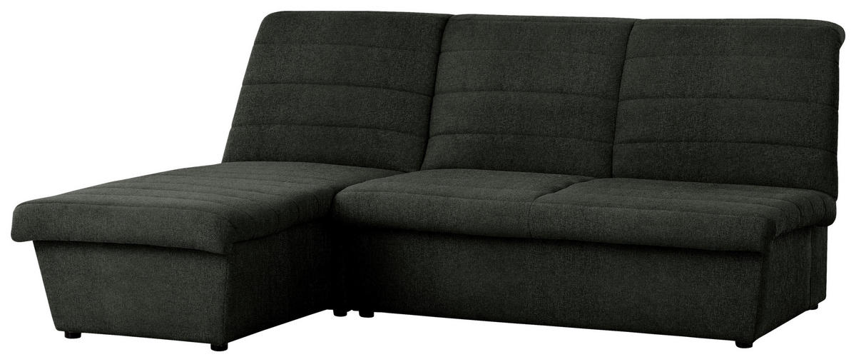 ECKSOFA in Webstoff Dunkelgrün  168/214 cm  - Dunkelgrün/Schwarz, Design, Kunststoff/Textil (168/214cm) - LOOKS by W.Joop