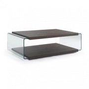 KONFERENČNÍ STOLEK, ořech, - Design, dřevo/sklo (130/68/38cm) - Natuzzi