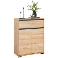 SCHUHSCHRANK Anthrazit, Eiche Artisan  - Anthrazit/Eiche Artisan, MODERN, Holzwerkstoff/Kunststoff (80/102,8/38cm) - Carryhome