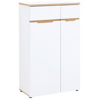 AKTENSCHRANK Weiß, Eiche Artisan  - Weiß/Eiche Artisan, KONVENTIONELL, Holzwerkstoff (75/122/38cm) - MID.YOU