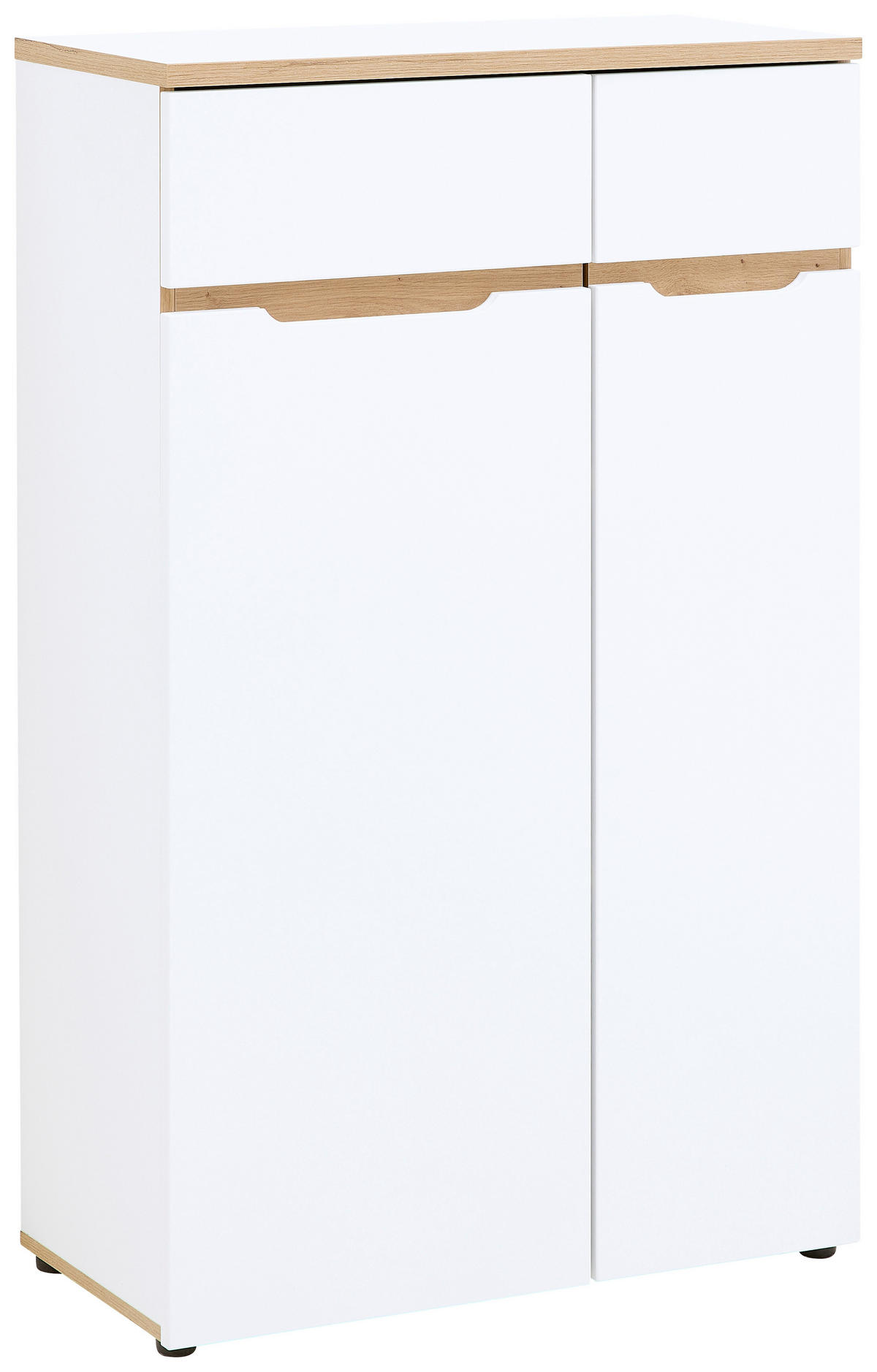 AKTENSCHRANK Weiß, Eiche Artisan  - Weiß/Eiche Artisan, KONVENTIONELL, Holzwerkstoff (75/122/38cm) - MID.YOU