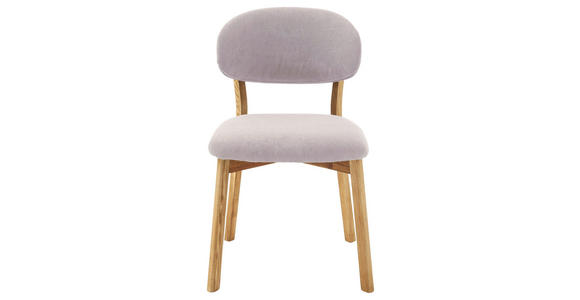 STUHL in Holz, Textil Hellgrau, Wildeiche  - Wildeiche/Hellgrau, KONVENTIONELL, Holz/Textil (50/82/57cm) - Venda