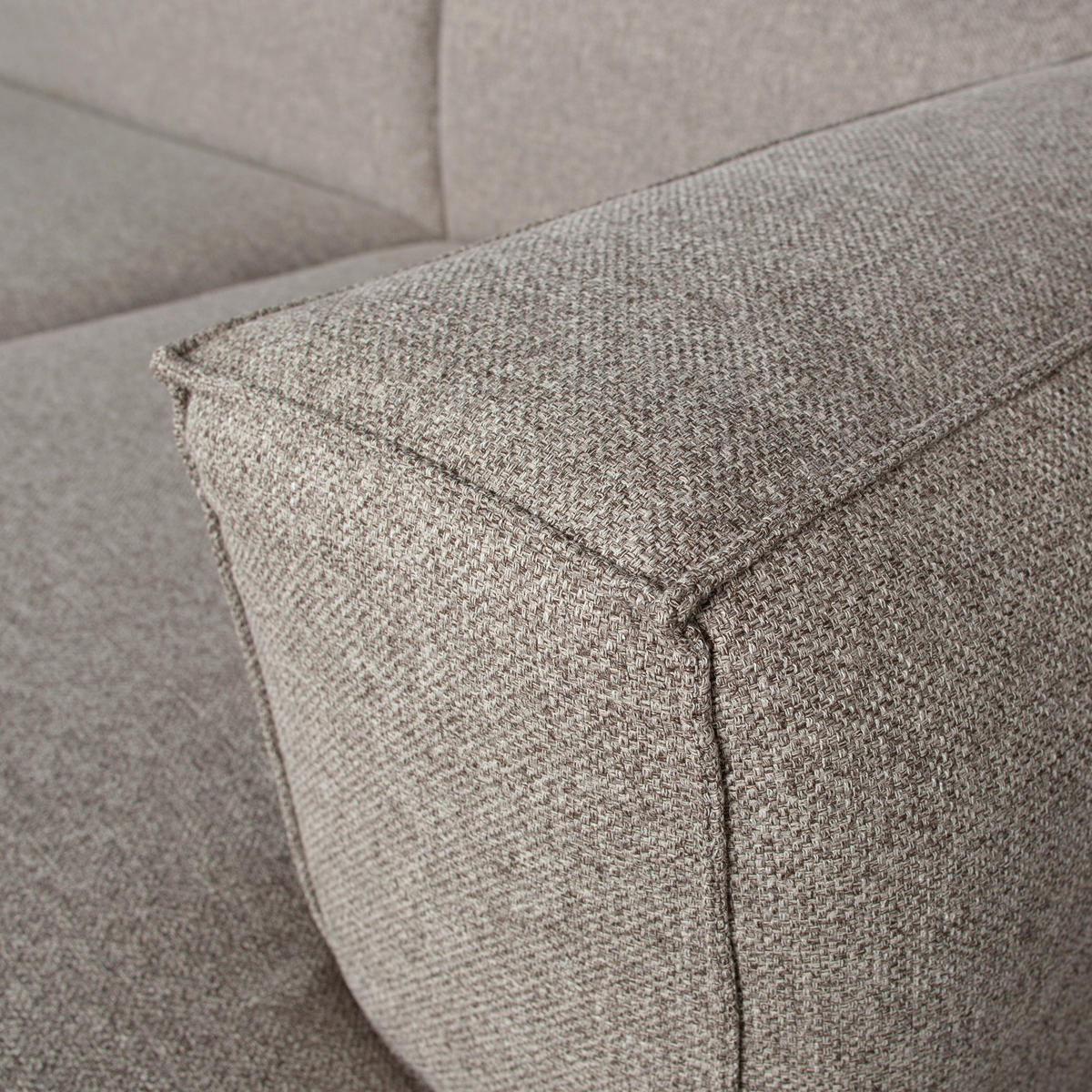 ECKSOFA Bean in Webstoff Hellgrau  305/175 cm  - Hellgrau, Design, Textil (305/175cm) - Livetastic