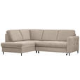 ECKSOFA in Chenille Beige  - Beige/Schwarz, MODERN, Holz/Textil (184/241cm) - Carryhome