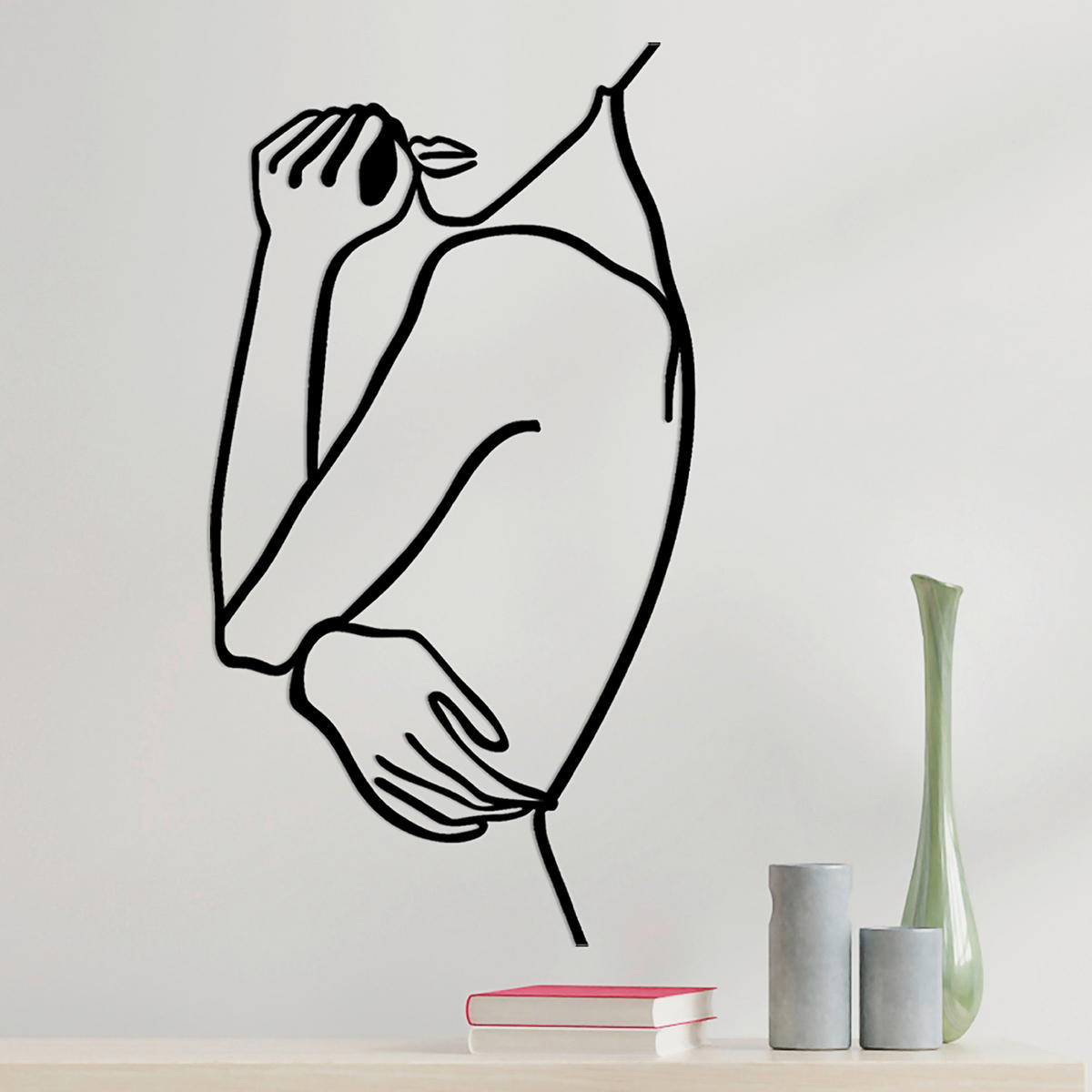 METALLBILD  - Schwarz, Basics, Metall (70/38cm)