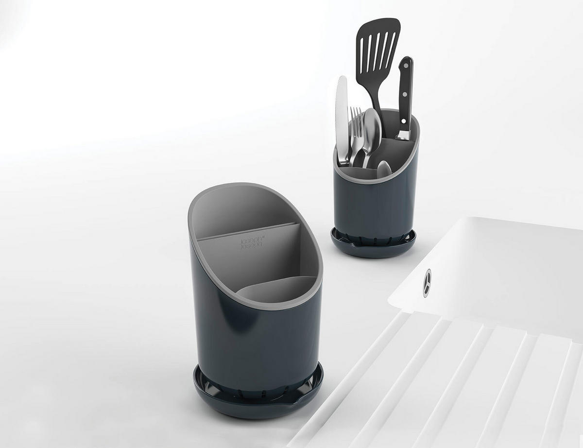 EDÉNYSZÁRÍTÓ KOSÁR - sötétszürke/szürke, Basics, műanyag (12/12,7/19cm) - Joseph Joseph