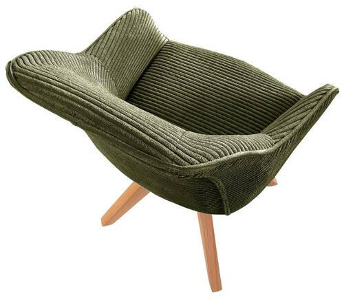 ARMLEHNSTUHL  in Cord  - Dunkelgrün/Eichefarben, Design, Holz/Textil (60/83/65cm) - Landscape