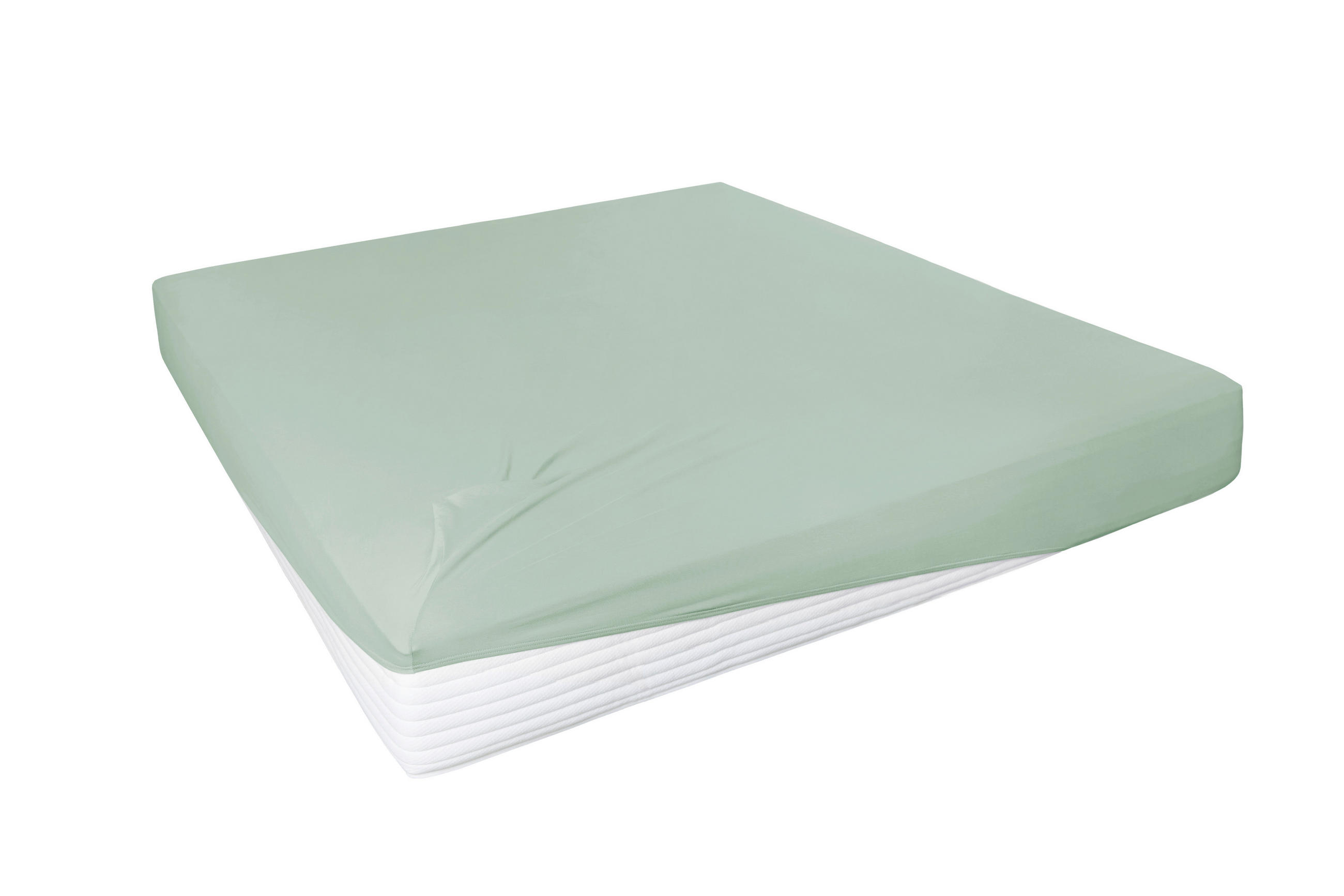 SPANNLEINTUCH 100/200 cm Jersey  - Grün, Basics, Textil (100/200cm)
