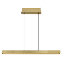 LED-HÄNGELEUCHTE 150/7,5/150 cm    - Messingfarben/Opal, Design, Kunststoff/Metall (150/7,5/150cm) - Globo