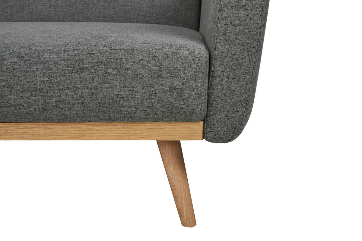 SCHLAFSOFA in Struktur Grau  - Naturfarben/Grau, MODERN, Holz/Textil (212/79/85cm) - Livetastic