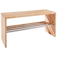 SCHUHBANK 81/40,5/30 cm  - Buchefarben, Natur, Holz/Metall (81/40,5/30cm) - Linea Natura