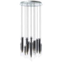 HÄNGELEUCHTE 55/180 cm    - Chromfarben, Design, Glas/Metall (55/180cm)
