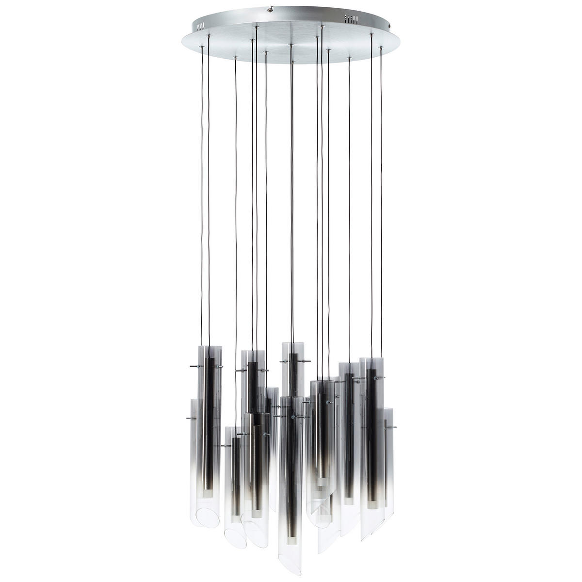HÄNGELEUCHTE 55/180 cm    - Chromfarben, Design, Glas/Metall (55/180cm)