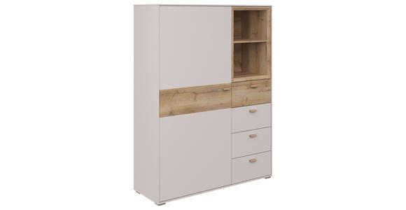 HIGHBOARD 105/140,2/38 cm  - Sandfarben/Eichefarben, MODERN, Holz/Holzwerkstoff (105/140,2/38cm) - Hom`in