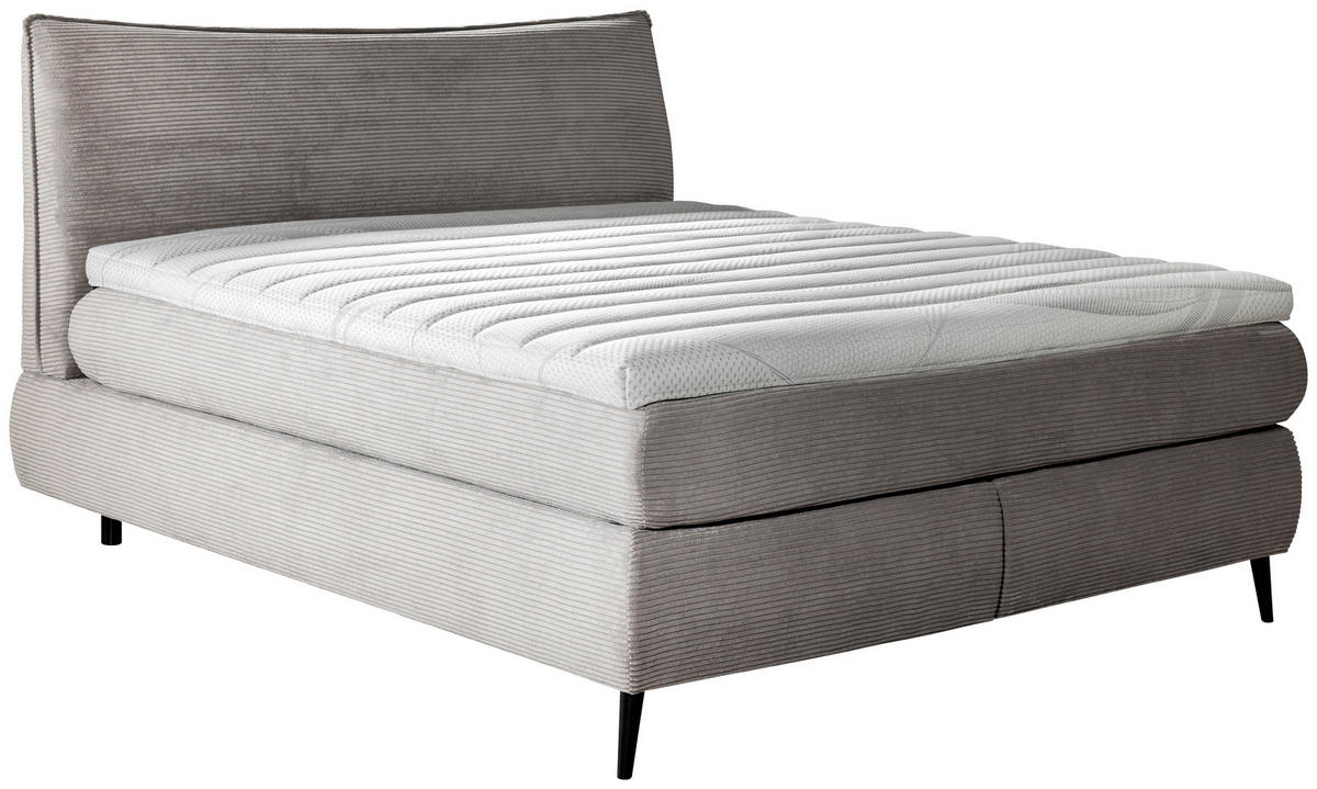 BOXSPRINGBETT 180/200 cm  in Grau  - Schwarz/Grau, Trend, Holz/Textil (180/200cm) - Esposa