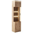 VITRINE  in Eichefarben  - Eichefarben/Anthrazit, KONVENTIONELL, Glas/Holzwerkstoff (50/208/38cm) - Cantus