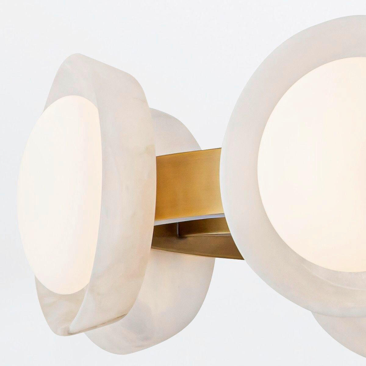 KRONLEUCHTER 94,6/21,6 cm   - Messingfarben, KONVENTIONELL, Glas/Stein (94,6/21,6cm) - Elstead Lighting