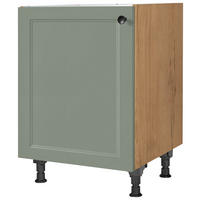 SPÜLENUNTERSCHRANK 60/87/56 cm  in Grün, Eichefarben  - Eichefarben/Schwarz, MODERN, Holzwerkstoff/Metall (60/87/56cm) - Nobilia