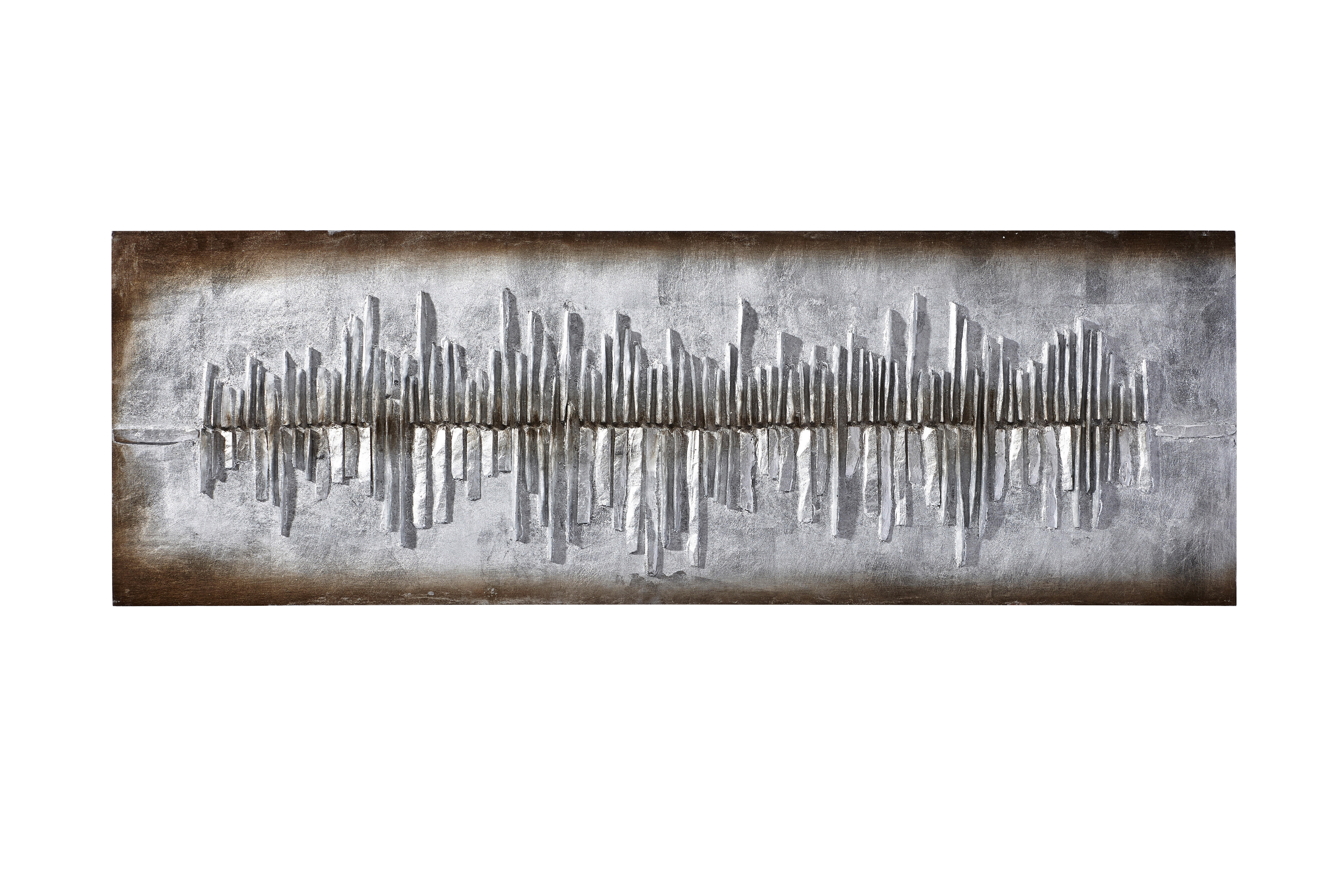 OBJEKTBILD Abstraktes  - Platinfarben/Silberfarben, Design, Holz (180/60/7,5cm) - Monee