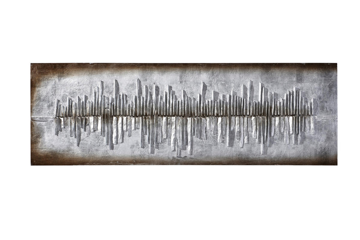 OBJEKTBILD Abstraktes  - Platinfarben/Silberfarben, Design, Holz (180/60/7,5cm) - Monee