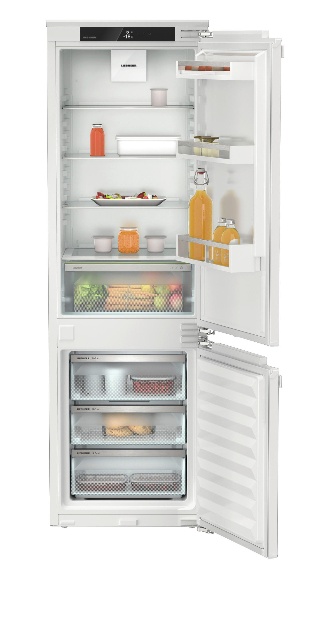 KÜHL-GEFRIER-KOMBINATION ICNc 5103  - Weiß, Basics, Glas/Kunststoff (55,9/177/54,6cm) - Liebherr