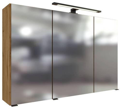SPIEGELSCHRANK 100/64/20 cm  - Eichefarben, Modern, Glas/Holzwerkstoff (100/64/20cm) - Held
