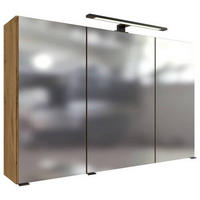 SPIEGELSCHRANK 100/64/20 cm  - Eichefarben, Modern, Glas/Holzwerkstoff (100/64/20cm) - Held