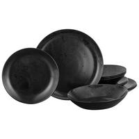 TAFELSERVICE Diana Schwarz 12-teilig 4 Personen  - Schwarz, Basics, Glas - Creatable