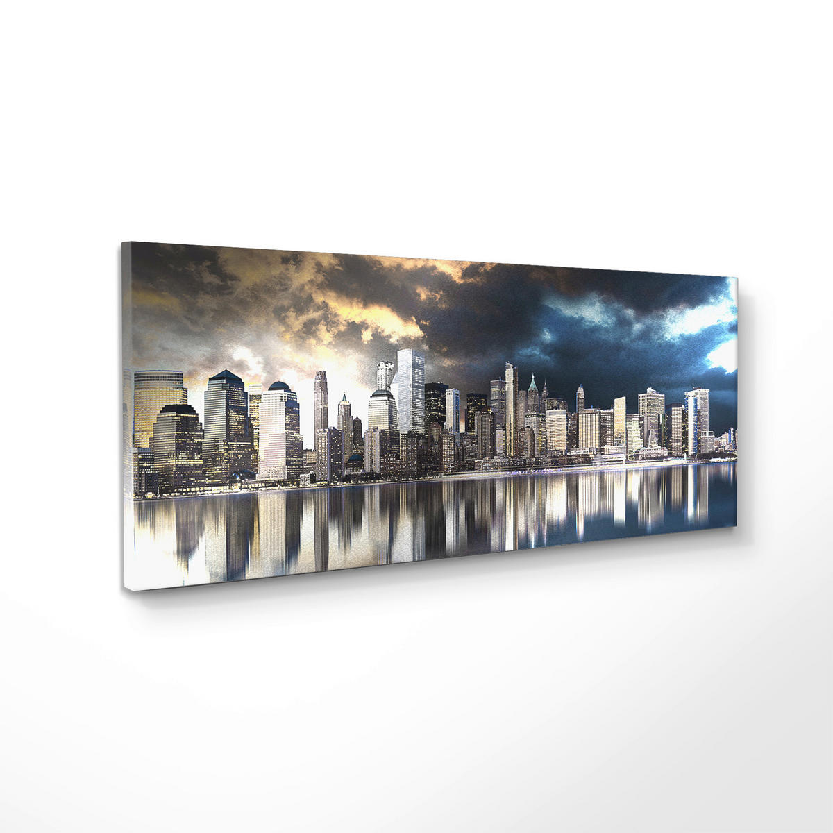 LEINWANDBILD Städte 150/60 cm  - Multicolor, Basics, Holz/Textil (150/60cm)