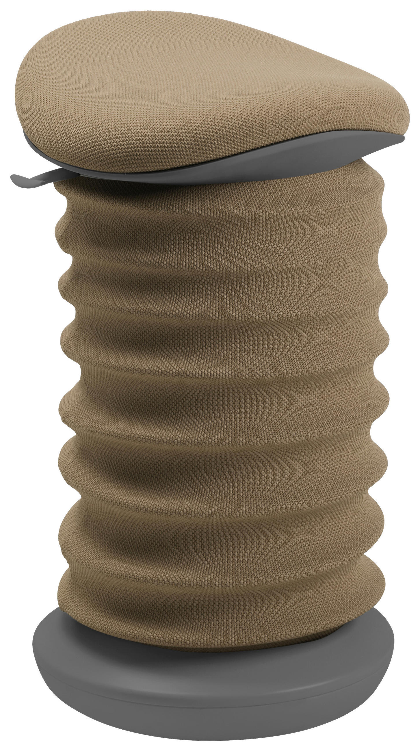 BÜROHOCKER Braun, Grau  - Braun/Grau, Design, Kunststoff/Textil (37,5/53-64/36cm) - Topstar