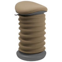 BÜROHOCKER Braun, Grau  - Braun/Grau, Design, Kunststoff/Textil (37,5/53-64/36cm) - Topstar