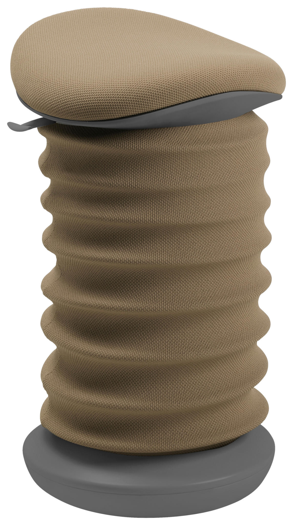 BÜROHOCKER Braun, Grau  - Braun/Grau, Design, Kunststoff/Textil (37,5/53-64/36cm) - Topstar