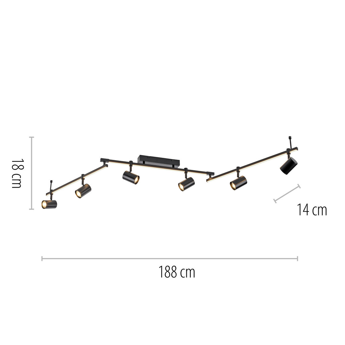 LED-STRAHLER   - Design, Kunststoff/Metall (188cm)