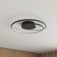 LED-DECKENLEUCHTE 45/8 cm   - Schwarz, LIFESTYLE, Kunststoff/Metall (45/8cm) - Novel