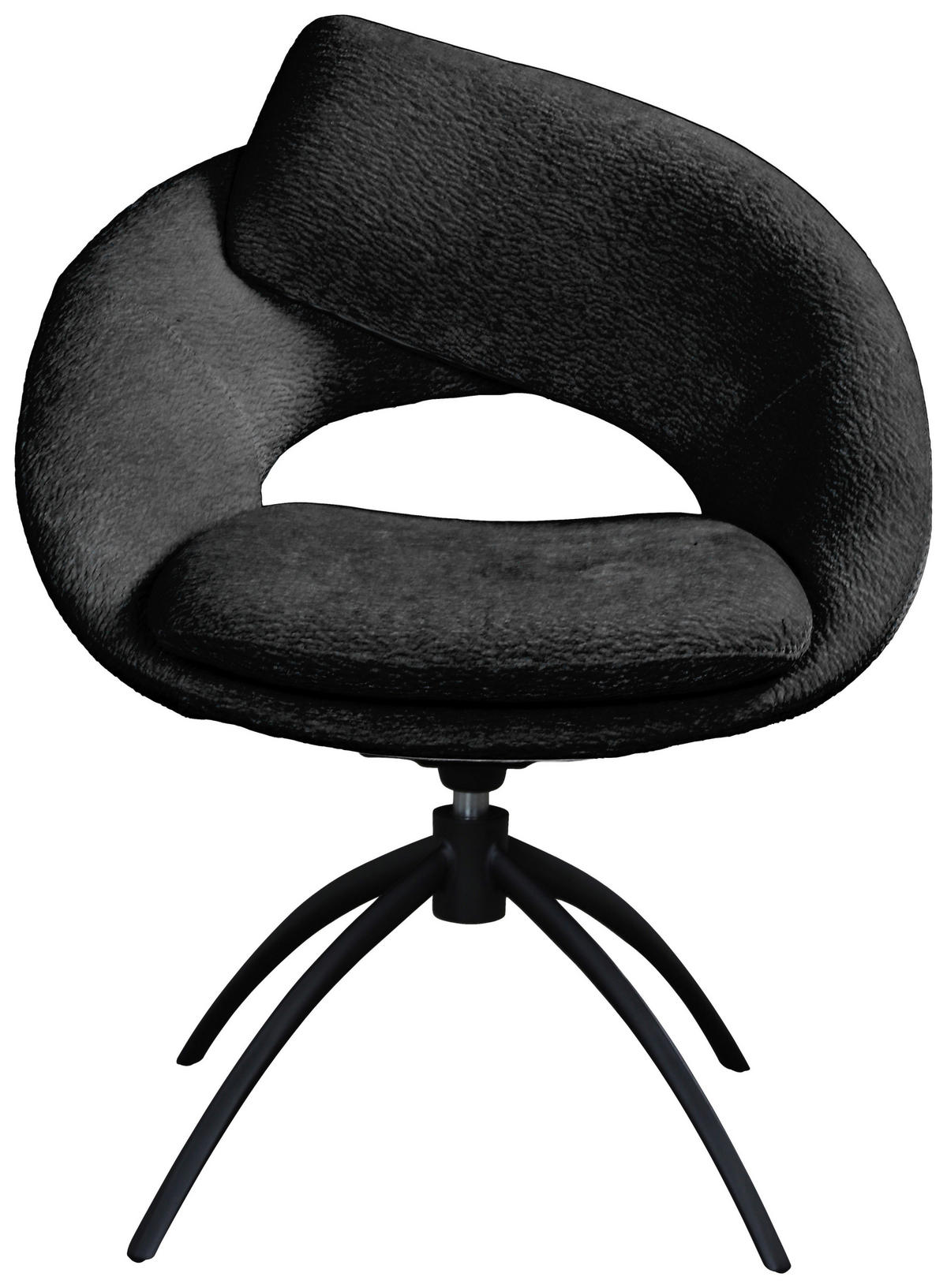 STUHL - Schwarz/Grau, Design, Textil/Metall (69/87,5/66,5cm) - Belluti