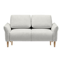 2-SITZER-SOFA in Webstoff Hellgrau  - Eichefarben/Hellgrau, Modern, Holz/Textil (150/85/92cm) - MID.YOU