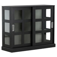 SIDEBOARD  in 120/95/40 cm  - Schwarz, Design, Glas/Holzwerkstoff (120/95/40cm) - Livetastic