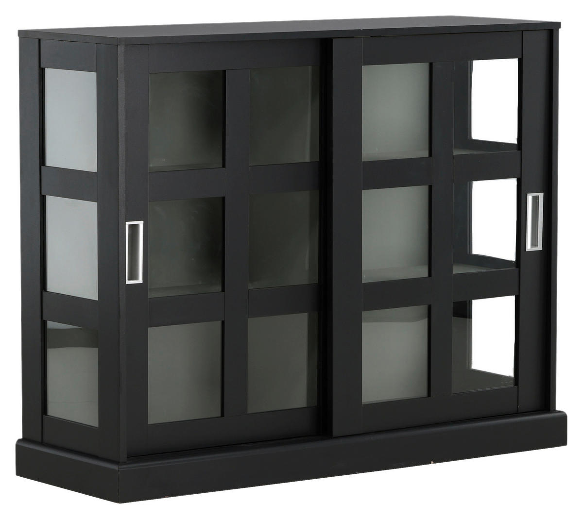 SIDEBOARD  in 120/95/40 cm  - Schwarz, Design, Glas/Holzwerkstoff (120/95/40cm) - Livetastic