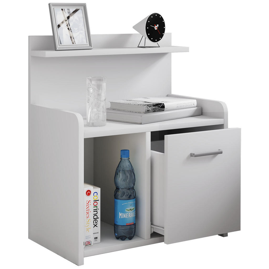 Nachtkästchen Weiß H: 60 Cm Nilasa